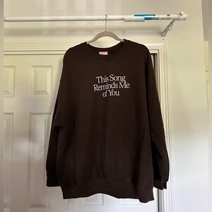 LONELY GHOST Brown Sweatshirt